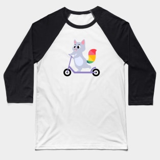 Cat Scooter Baseball T-Shirt